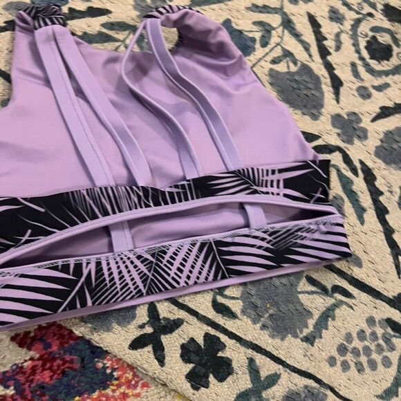 CHESTEE Barbella Ella Lilac Reversible Sports Bra M Chest Pad Removable Cup Pads - Picture 9 of 12